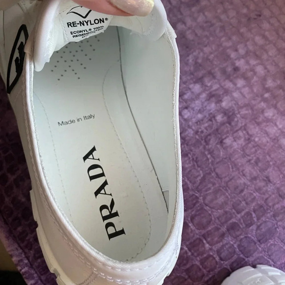 PRADA Double Wheel Re-Nylon gabardine sneakers - Picture 5 of 10